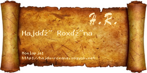 Hajdú Roxána névjegykártya